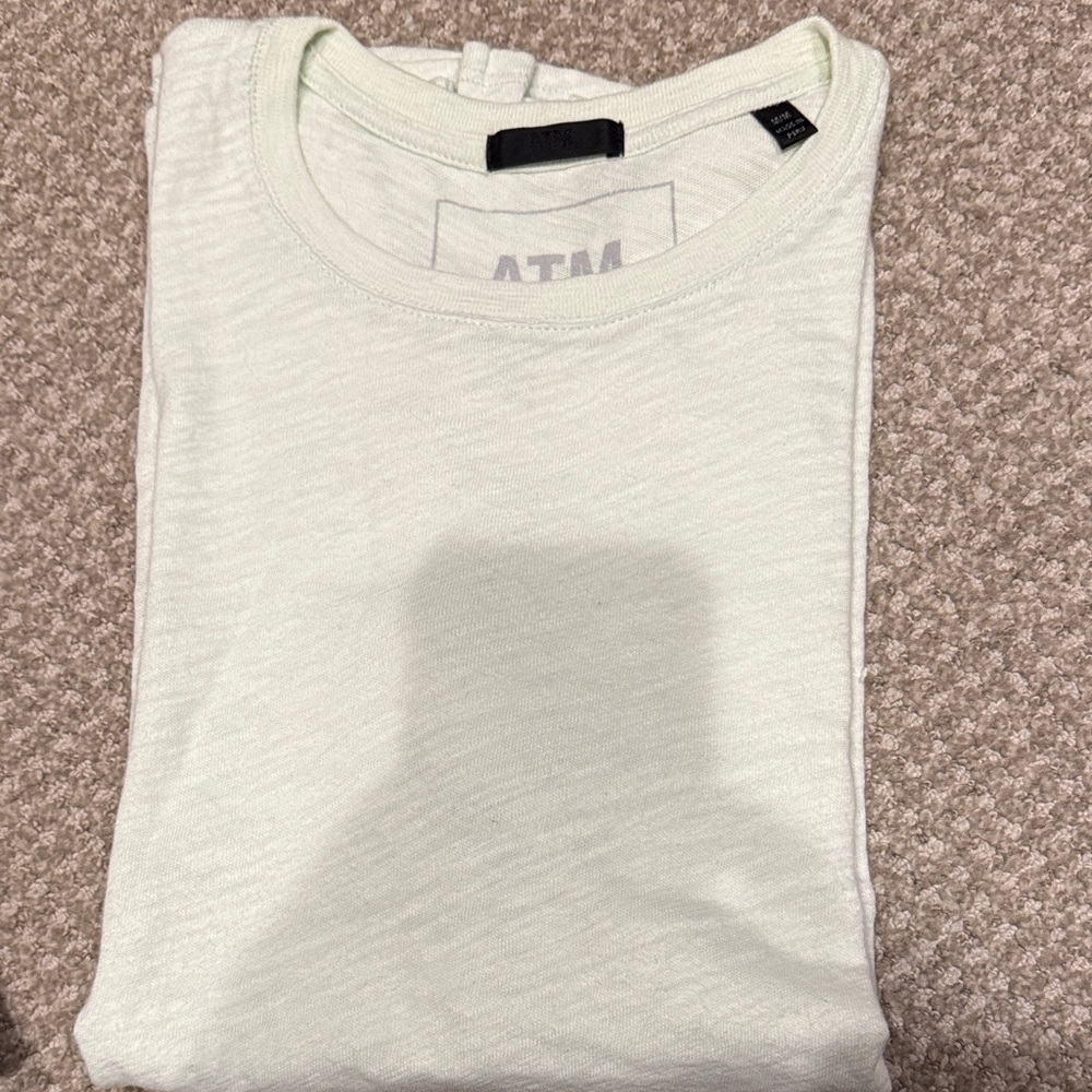 ATM Anthony Thomas Melillo Men's Crewneck T-Shirt in Light Off-White